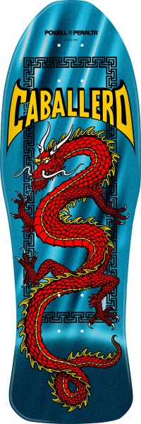 Steve Caballero - Chinese Dragon - 10" x 30" - Turquoise Foil