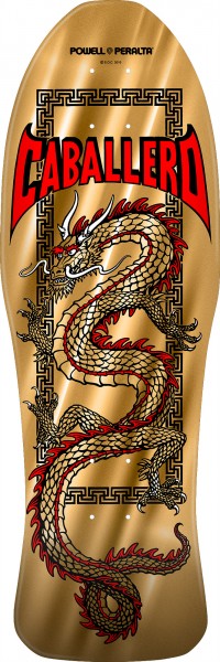 Steve Caballero - Chinese Dragon - 10" x 30" - Gold