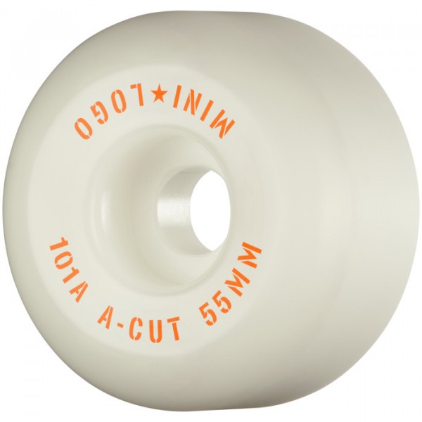 MINILOGO Wheels A-Cut #2 101a White - 55mm