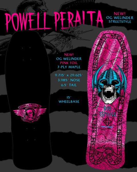 Per Welinder Nordic Skull 9.625" x 29.75" - Pink Foil