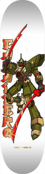 Steve Caballero - Pop - Gundam - 8.25" x 31.95" - White & Gold Foil