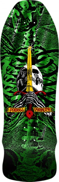 Skull & Sword - GeeGah - 9.75'' x 30'' - Green Foil