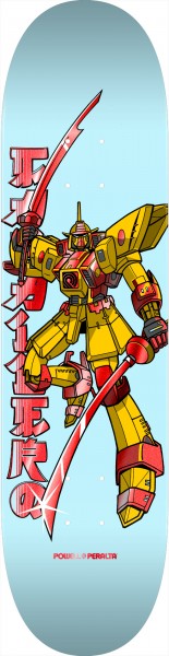 Steve Caballero - Pop - Gundam - 8.5" x 32.08" - Light Blue & Red Foil