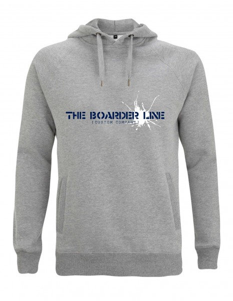 HOODY - Heather & Navy/White