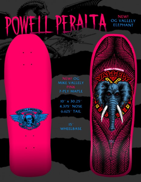 Mike Vallely - Elephant - 10" x 30.25" - Hot Pink