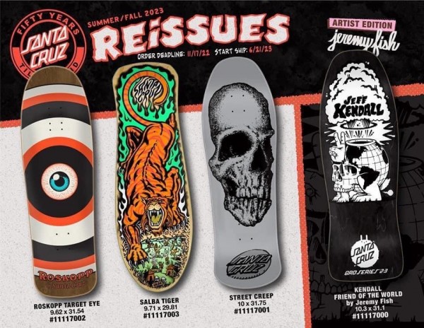 Santa Cruz Reissues Summer & Fall 2023