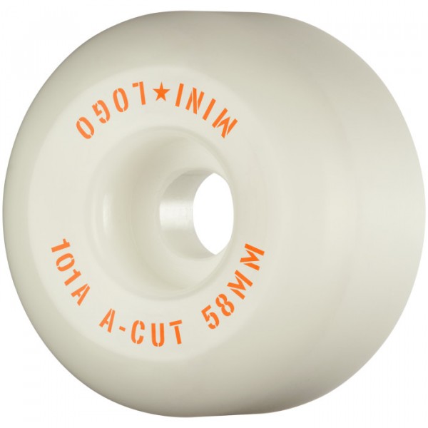 MINILOGO Wheels A-Cut #2 101a White - 58mm