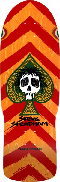 Steve Steadham - Skull & Spade - 10'' x 30.125'' - Orange Stain