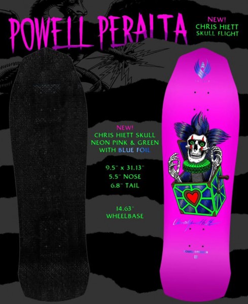 Chris Hiett - FLIGHT - 9.5" x 31.13" - Skull - Pink