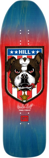Frankie Hill - Bulldog - 10" x 31.5" - Blue & Red Stain