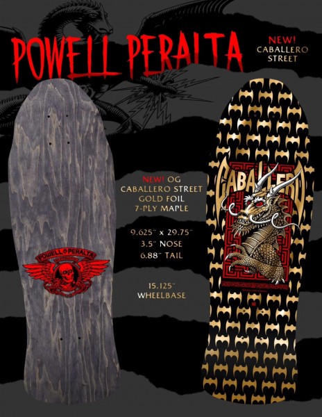 Steve Caballero - Pro Street - 9.625" x 29.75" - Black & Gold Foil