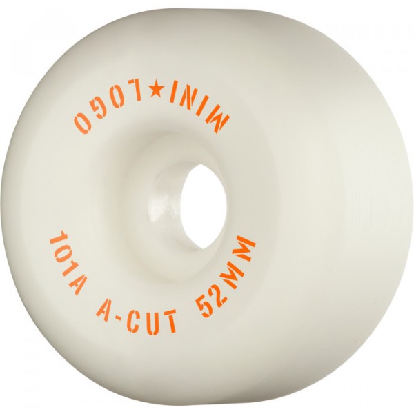MINILOGO Wheels A-Cut #2 101a White - 52mm