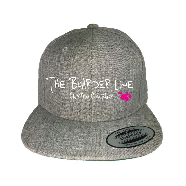CLASSIC CAP SCRIPT - Heather Grey & Magenta