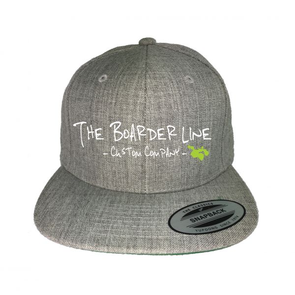 CLASSIC CAP SCRIPT - Heather Grey & Lime Green