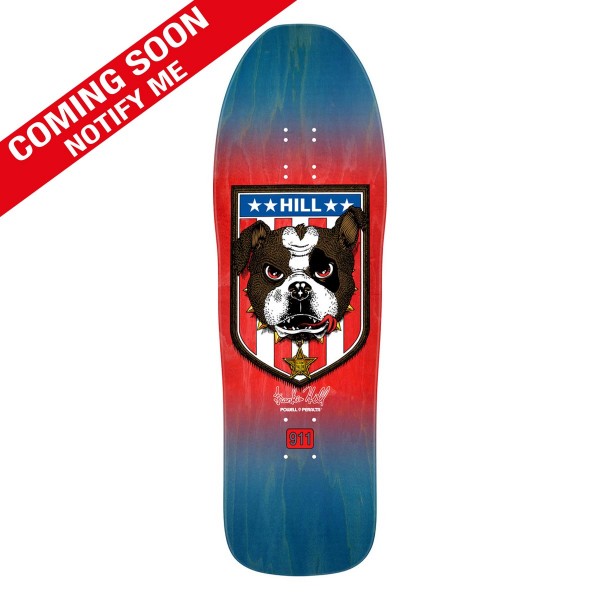 Frankie Hill - Bulldog - 10" x 31.5" - Blue & Red Stain