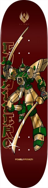Steve Caballero - Pop - Gundam - FLIGHT - 8.25" x 31.95" - Burgundy & Gold Foil