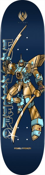 Steve Caballero - Pop - Gundam - FLIGHT - 8.5" x 32.08" - Blue & Gold Foil